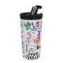 Tasse Thermos avec Couvercle iTotal Blanc Licorne Double paroi Acier inoxydable 350 ml