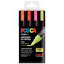 boîte de marqueurs POSCA PC-5M Fluor 4 Pièces