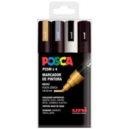 Set de Marcadores POSCA PC-5M GSWB 4 Piezas