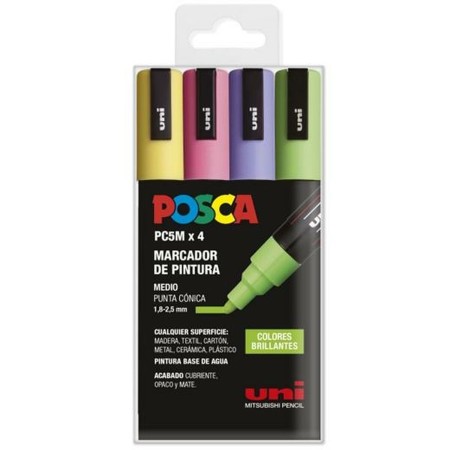 Set de Marcadores POSCA PC-5M Bright 4 Piezas