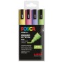 boîte de marqueurs POSCA PC-5M Bright 4 Pièces