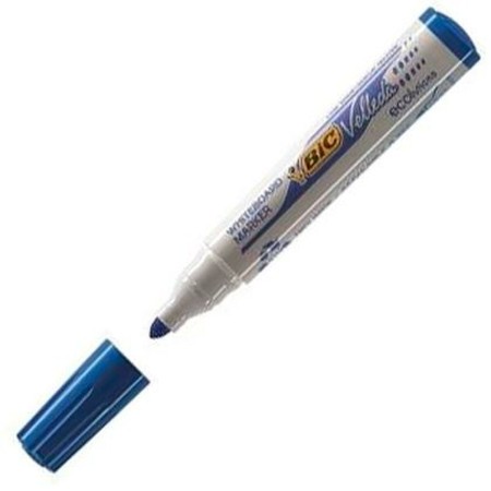 Rotuladores de tiza líquida Bic Velleda Ecolutions 1701 Azul (12 Unidades)