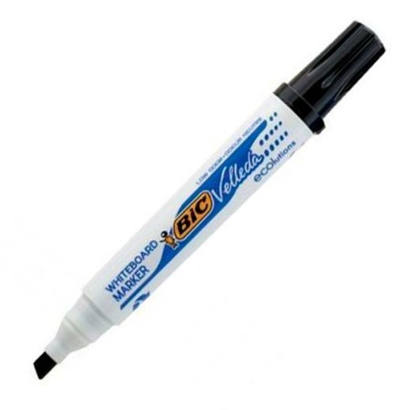 Rotuladores de tiza líquida Bic Velleda 1751 Negro (12 Unidades)