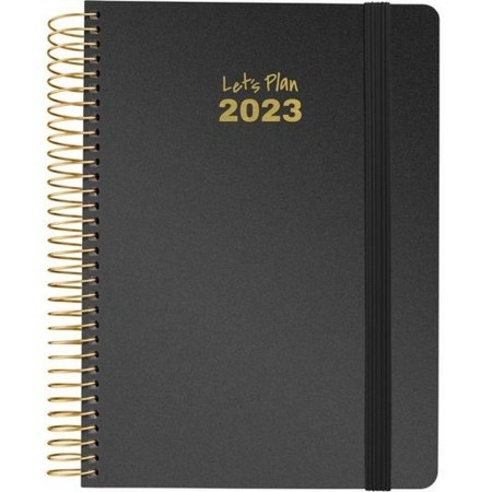 Agenda Grafoplas Metalic 2023 Negro (15 x 21 cm)