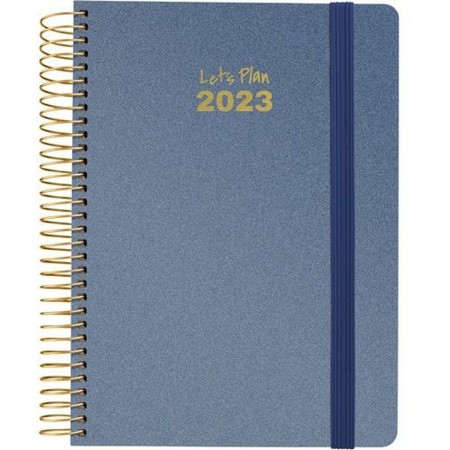 Agenda Grafoplas Metalic 2023 Bleu (15 x 21 cm)