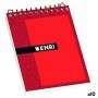 Bloc de Notes ENRI Rouge 4 mm 80 Volets (10 Unités)