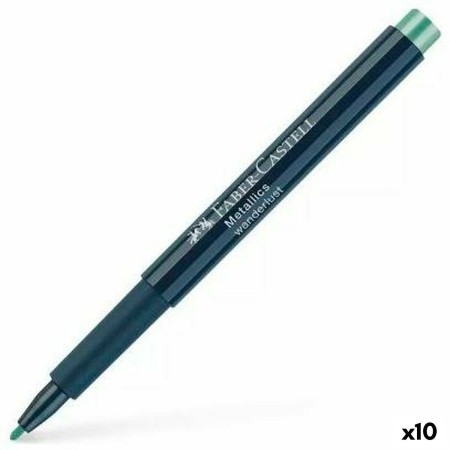 Marqueur permanent Faber-Castell Metallics Wanderlust Vert (10 Unités)