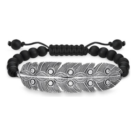 Bracelet Femme Thomas Sabo LBA0138-810-11-L24V Noir Argent 925