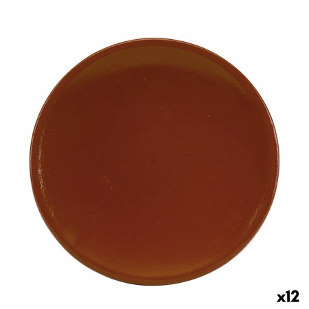 Assiette Raimundo Réfracteur Faïence Céramique Marron (22 cm) (12 Unités)