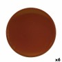 Assiette Raimundo Réfracteur Faïence Céramique Marron (Ø 26 cm) (6 Unités)