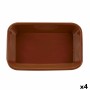 Fuente de Cocina Raimundo Barro cocido Cerámica Marrón (29 x 19 x 6 cm) (4 Unidades)