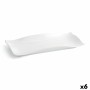 Assiette plate Quid Gastro Fun Céramique Blanc (29,5 x 11 x 3 cm) (6 Unités)