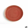 Plato Llano Ariane Terra Cerámica Rojo (30 x 27 cm) (6 Unidades)