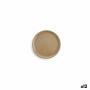 Plato Llano Anaflor Barro cocido Cerámica Beige (22 cm) (12 Unidades)