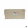 Jardinière Beige Plastique (15,5 x 13,5 x 38,5 cm) (12 Unités)