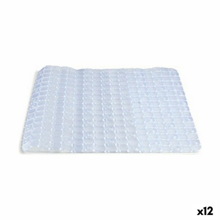 Alfombra de baño Transparente PVC (0,03 x 50 x 50 cm) (12 Unidades)