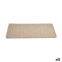 Alfombra de baño Trenzado Beige PVC (38 x 0,03 x 78 cm) (12 Unidades)