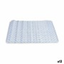 Alfombra de baño Trenzado Transparente PVC (0,03 x 50 x 50 cm) (12 Unidades)