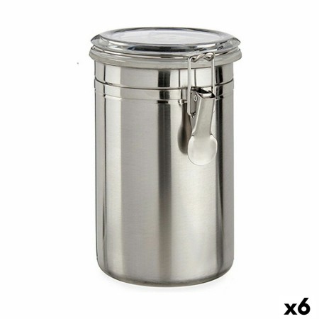 Bote Plateado Acero Inoxidable (1 L) (6 Unidades)