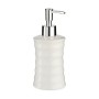 Dispensador de Jabón Ondas Cerámica Metal Blanco (260 ml) (12 Unidades)