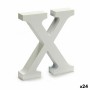 Lettre X Bois Blanc (2 x 16 x 14,5 cm) (24 Unités)