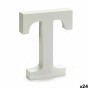 Lettre T Bois Blanc (2 x 16 x 14,5 cm) (24 Unités)