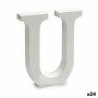 Lettre U Bois Blanc (2 x 16 x 14,5 cm) (24 Unités)