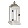 Farol Plateado Metal Madera Blanco (18 x 43 x 18 cm) (6 Unidades)