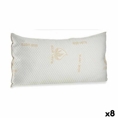 Almohada ALOE 90 x 18 x 40 cm Blanco (8 Unidades)