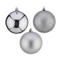 Ensemble de boules de Noël Argenté Plastique (8 x 9 x 8 cm) (25 Unités)