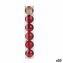 Set de Bolas de Navidad Rojo PVC (8 x 9 x 8 cm) (25 Unidades)