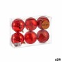 Set de Bolas de Navidad Rojo PVC (Ø 8 cm) (24 Unidades)