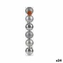 Set de Bolas de Navidad Plateado PVC (8 x 48 x 8 cm) (24 Unidades)