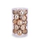 Set de Bolas de Navidad Plástico Champagne (4 x 5 x 4 cm) (24 Unidades)