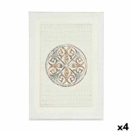 Lienzo Mandala Con relieve (35 x 50 x 3 cm) (4 Unidades)