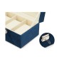 Caja para Relojes Azul Metal Terciopelo (16 x 8,5 x 11 cm) (6 Unidades)