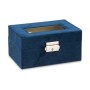 Caja para Relojes Azul Metal Terciopelo (16 x 8,5 x 11 cm) (6 Unidades)