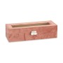 Caja para Relojes Rosa Metal Terciopelo (30,5 x 8,5 x 11,5 cm) (6 Unidades)