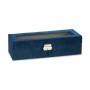 Caja para Relojes Azul Metal Terciopelo (30,5 x 8,5 x 11,5 cm) (6 Unidades)