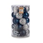 Set de Bolas de Navidad Plateado Azul PVC (Ø 8 cm) (4 Unidades)