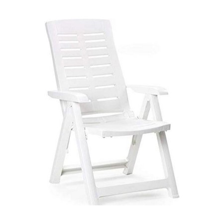 Chaise Pliante IPAE Progarden Multiposition Blanc Résine (60 x 61 x 109 cm)