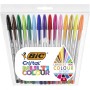 Ensemble de Stylos Bic Cristal Multicolor 15 Pièces 0,42 mm