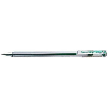 Bolígrafo Pentel Superb Bk77 0,25 mm Verde (12 Unidades)