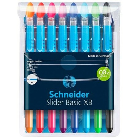 Set de Bolígrafos Schneider Slider Basic XB Multicolor 8 Piezas