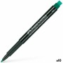 Marqueur permanent Faber-Castell Multimark 1513 F Vert (10 Unités)