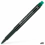 Marqueur permanent Faber-Castell Multimark 1525 M Vert (10 Unités)