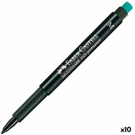 Marqueur permanent Faber-Castell Multimark 1525 M Noir (10 Unités)