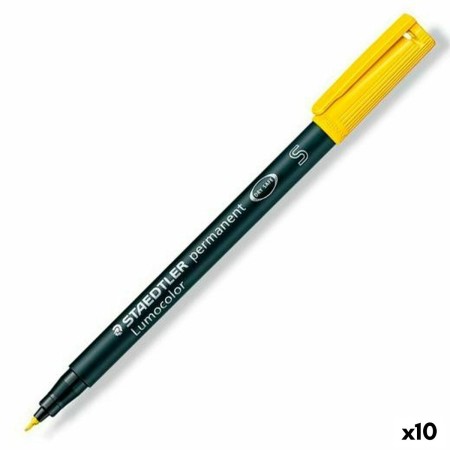 Rotulador permanente Staedtler Lumocolor 313-1 S Amarillo (10 Unidades)