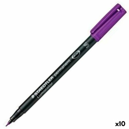 Rotulador permanente Staedtler Lumocolor 313-6 S Violeta (10 Unidades)