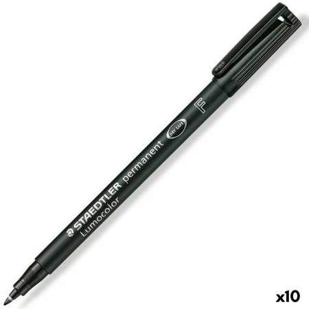 Marqueur permanent Staedtler Lumocolor 318-9 Noir (10 Unités)